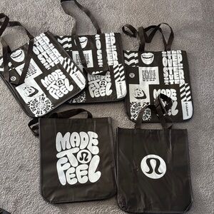 5 lululemon athletica Graphic Tote Bags (Set of 5)
